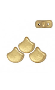 Ginko Leaf Beads 7.5x7.5mm Matte metallic flax